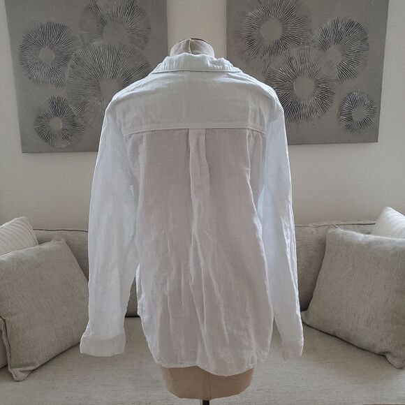 🌹 UGG 🌹 Raven Cotton Flannel Striped Pajama Set - [XL in Light Blue + White] - Picture 9 of 16